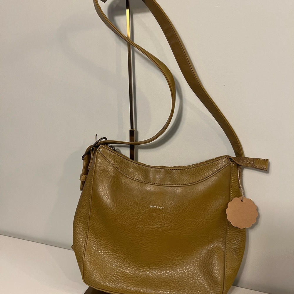 Matt & Nat Mustard Yellow Crossbody Bag Vegan Leather